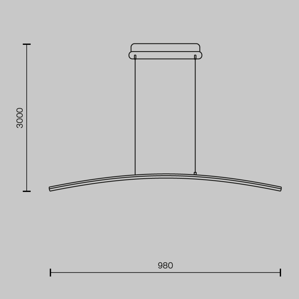 Pendant lamp MOD243PL-L18BSK - Suspensie Curve [7]