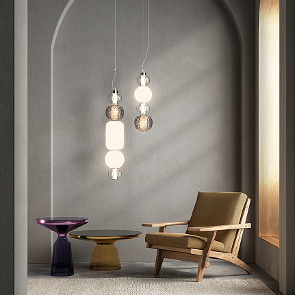 Pendant Lamp P069PL-L17CH3K - Pendant luminaire Collar (suspensie COLLAR crom) [4]