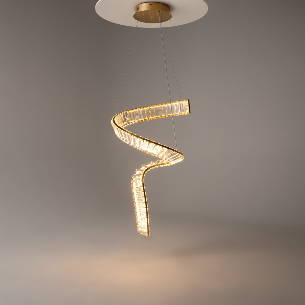 Pendant luminaire Krone P097PL-L48BS3K - suspensie moderna cu cristale [1]