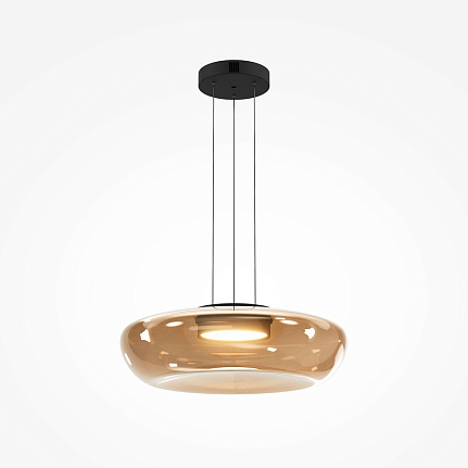Pendul Maytoni Bassa, negru, sticlă chihlimbar, LED 20 W, 3000 K - MOD501PL-L20BK [4]