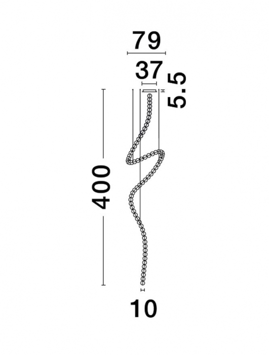 Perla - Suspensie 207W CROM - 9186915 - suspensie moderna de la NovaLuce [3]