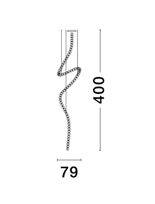 Perla - Suspensie 207W Auriu - 9695207 - suspensie moderna de la NovaLuce [4]