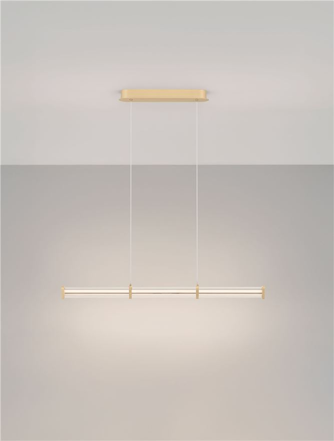 PHEME SP1 - Brushed Gold Metal Base & Clear Acrylic - Orizontal - SMALL [4]