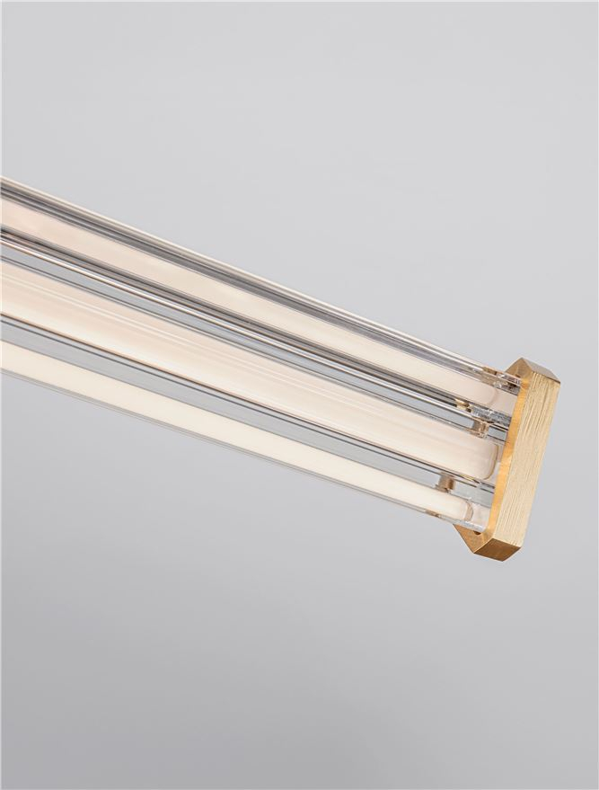 PHEME SP1 - Brushed Gold Metal Base & Clear Acrylic - Orizontal - SMALL [5]