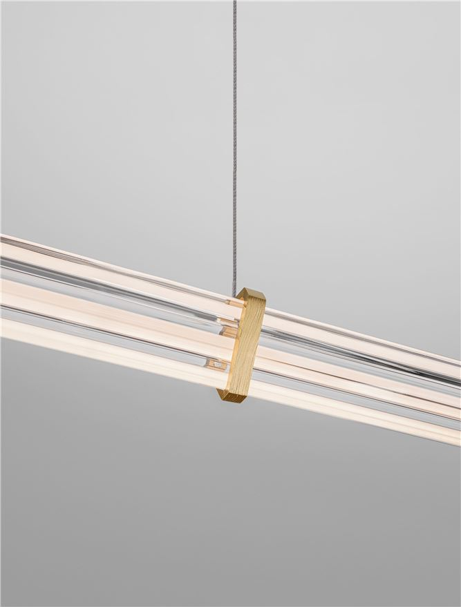 PHEME SP1 - Brushed Gold Metal Base & Clear Acrylic - Orizontal - SMALL [6]