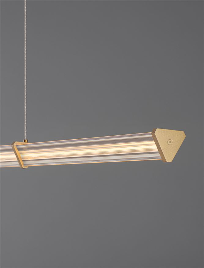 PHEME SP1 - Brushed Gold Metal Base & Clear Acrylic - Orizontal [8]