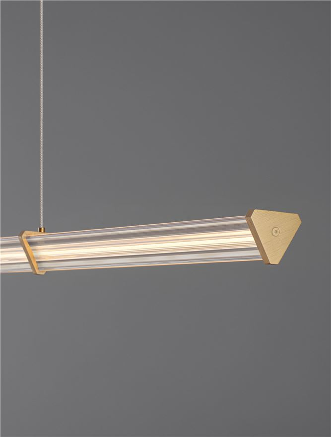 PHEME SP1 - Brushed Gold Metal Base & Clear Acrylic - Orizontal [5]