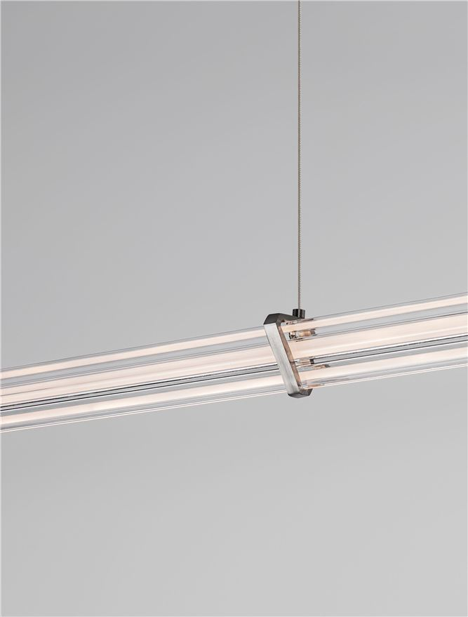 PHEME SP1 - Matt Black Metal Base, Satin Nickel & Clear Acrylic - Orizontal [6]