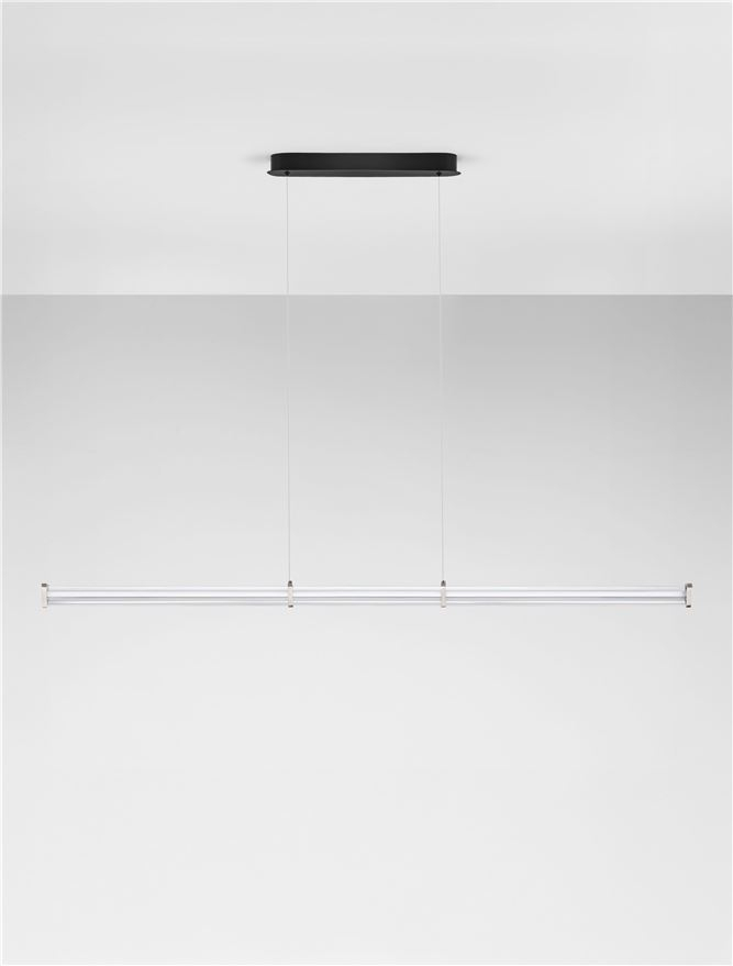 PHEME SP1 - Matt Black Metal Base, Satin Nickel & Clear Acrylic - Orizontal [3]