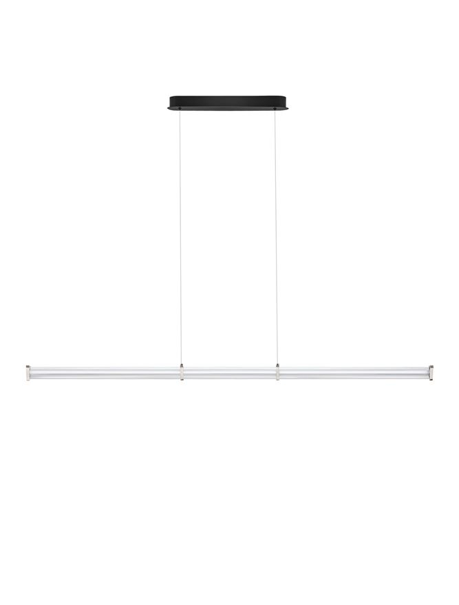 PHEME SP1 - Matt Black Metal Base, Satin Nickel & Clear Acrylic - Orizontal [2]