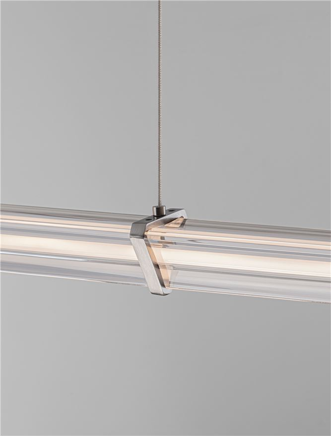 PHEME SP1 - Matt Black Metal Base, Satin Nickel & Clear Acrylic - Orizontal - SMALL [7]