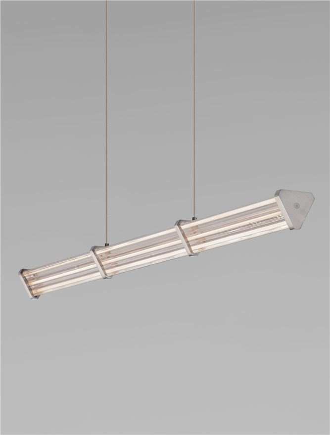 PHEME SP1 - Matt Black Metal Base, Satin Nickel & Clear Acrylic - Orizontal - SMALL [5]