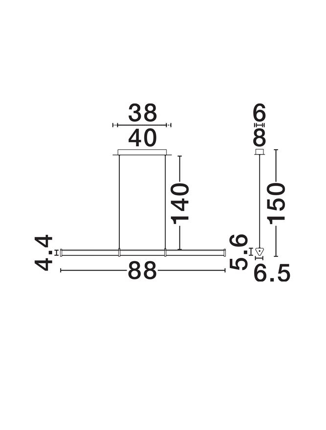 PHEME SP1 - Matt Black Metal Base, Satin Nickel & Clear Acrylic - Orizontal - SMALL [8]