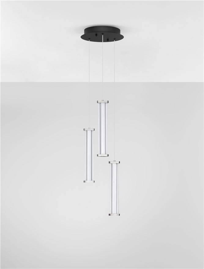 PHEME SP3 - Matt Black Metal Base, Satin Nickel & Clear Acrylic [3]