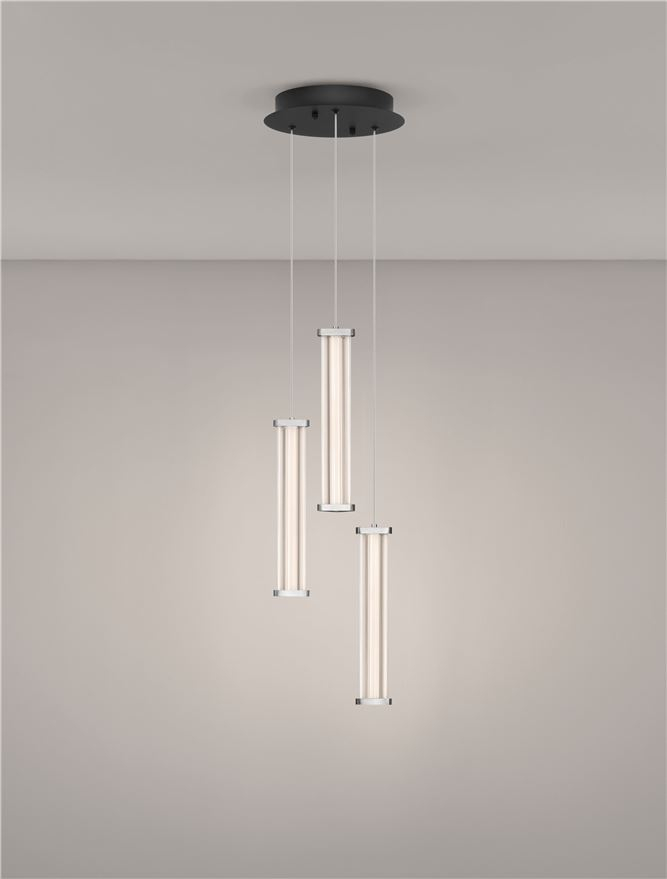 PHEME SP3 - Matt Black Metal Base, Satin Nickel & Clear Acrylic [4]