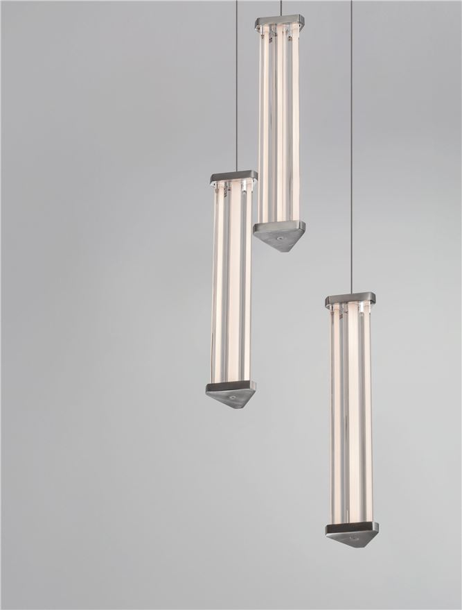 PHEME SP3 - Matt Black Metal Base, Satin Nickel & Clear Acrylic [5]