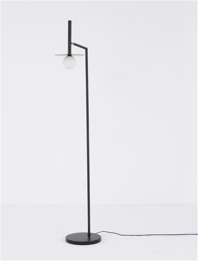 PIELO lampadar - 9043309 - Opal Glass Sandy Black Aluminium [3]