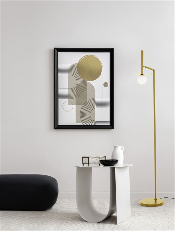 PIELO lampadar - 9043314 - Brass Gold Metal Opal Glass [1]