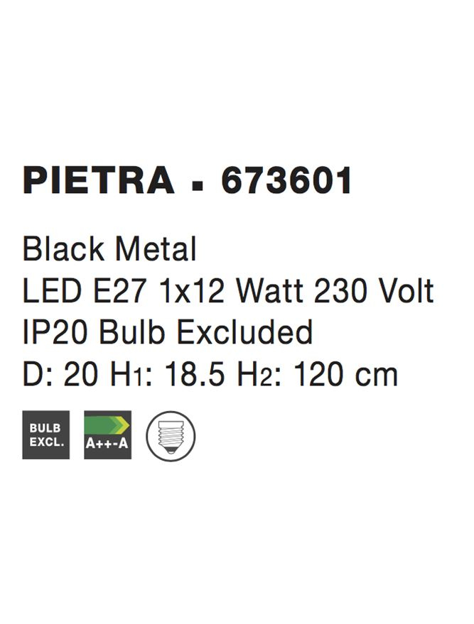 PIETRA suspensie SP1 - 673601 - Black Metal [4]