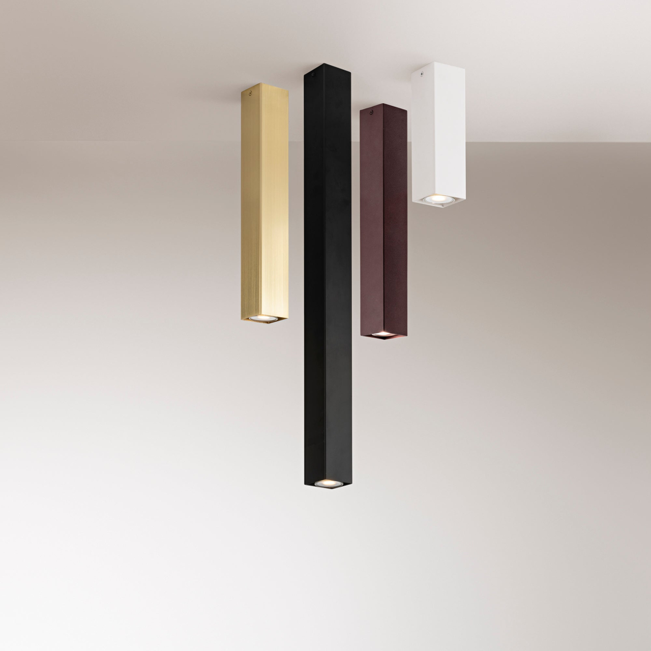 PLAFONIERA FLUKE QUADRATA CORTEN 1XGU10 6X6X40CM [2]