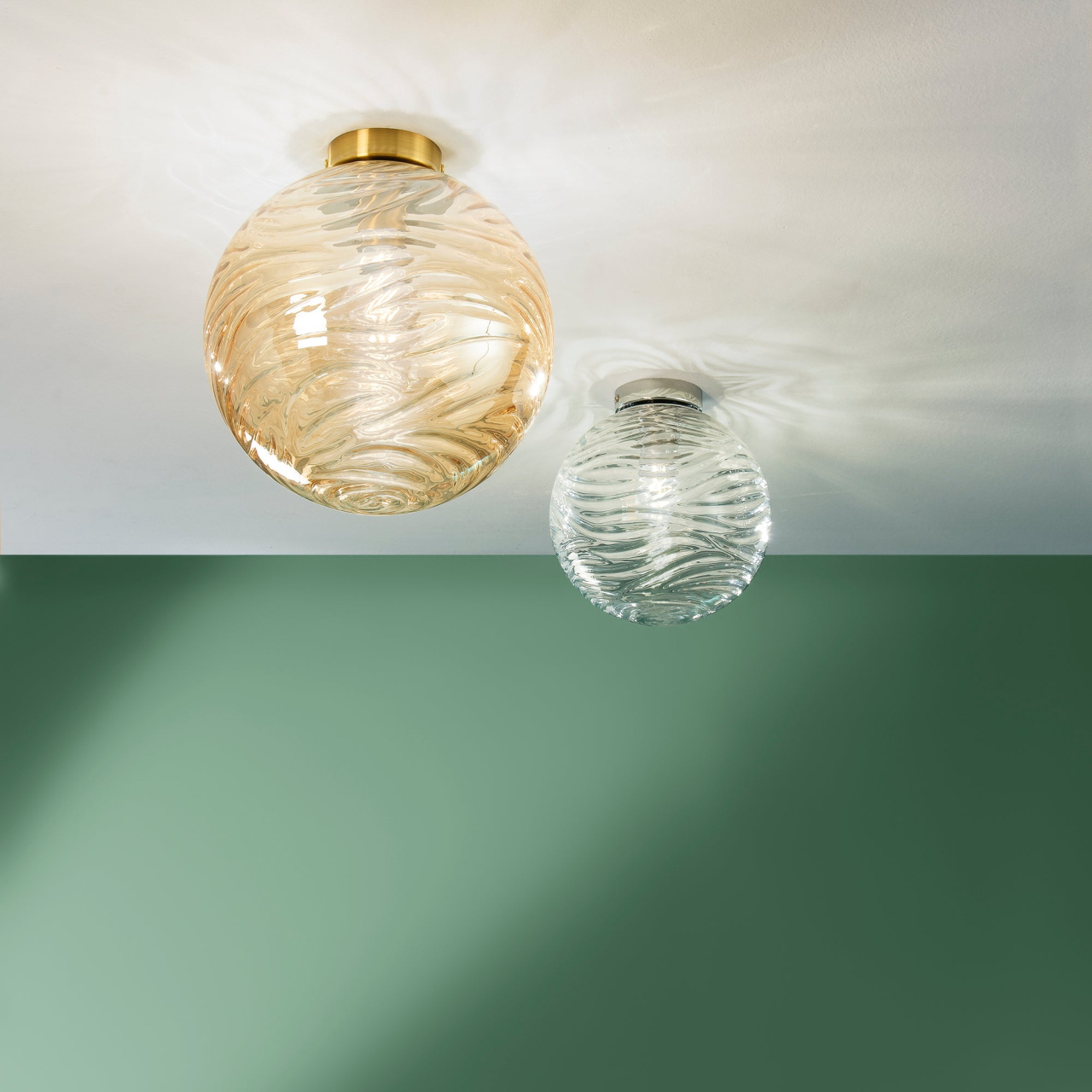 PLAFONIERA NEREIDE CHAMPAGNE 1XE27 30X30CM [2]