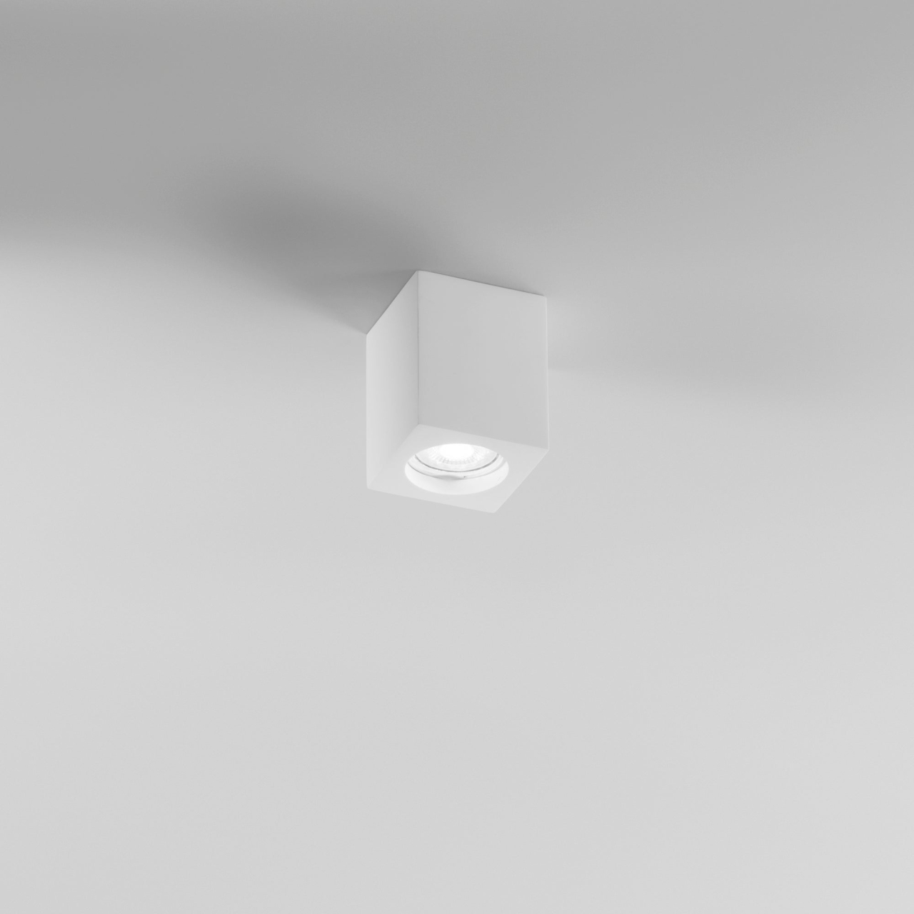 PLAFONIERA SPACE QUADRATA ORIENTABILE BIANCA 1XGU10 13,4X13,4X16CM [2]