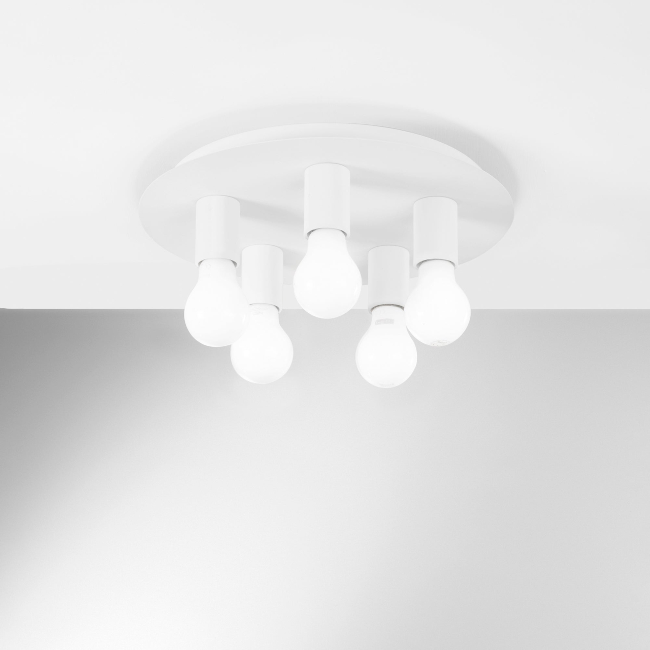 PLAFONIERA STRIKE BIANCA 5XE27 35X35X86CM [2]