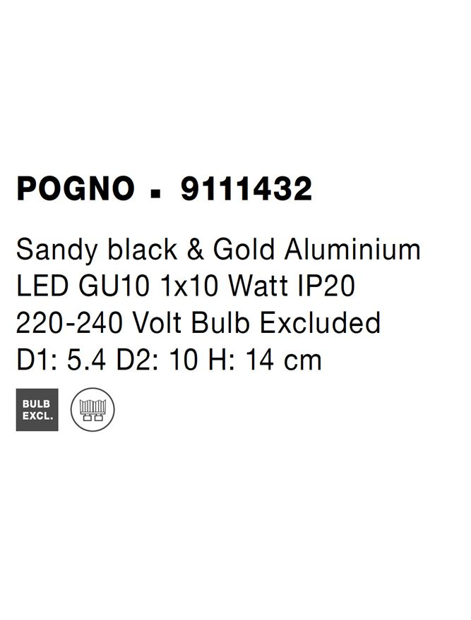 POGNO aplica AP1 - 9111432 - Sandy black & Gold Aluminium [9]