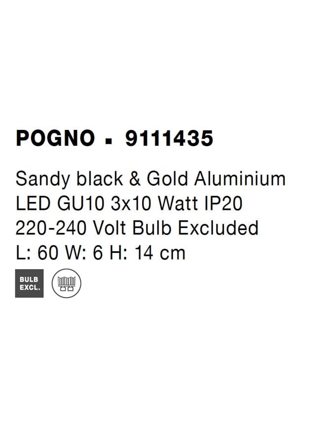 POGNO aplica AP3 - 9111435 - Sandy black & Gold Aluminium [10]