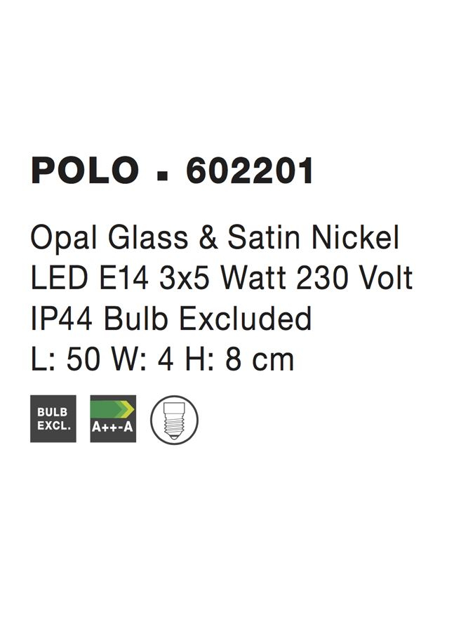 POLO aplica - 602201 - Opal Glass & Satin Nickel [3]