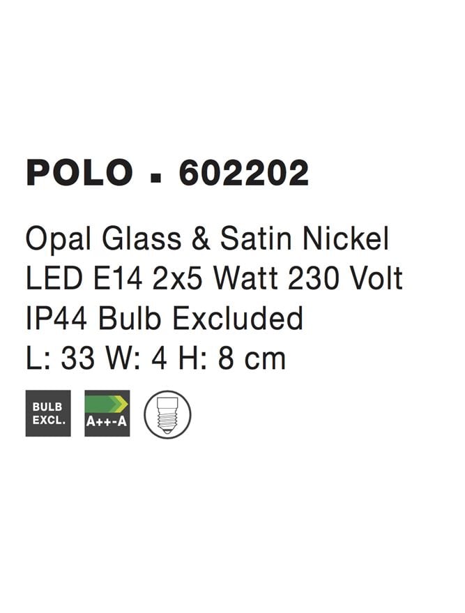 POLO aplica - 602202 - Opal Glass & Satin Nickel [4]