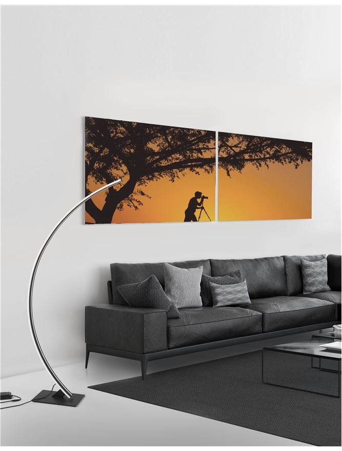 PREMIUM lampadar - 9348092 - Sandy Black Aluminium & Acrylic Dimmable [1]