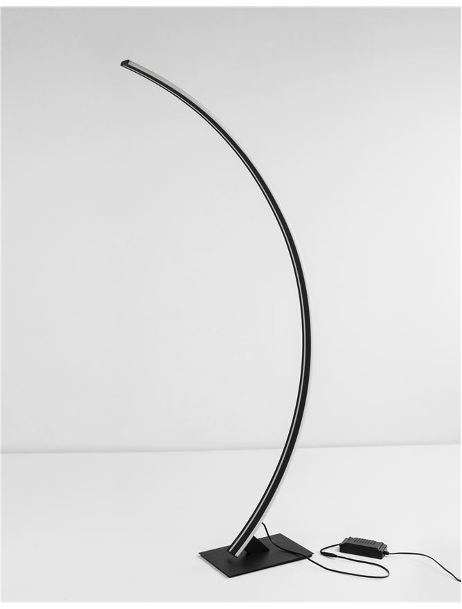 PREMIUM lampadar - 9348092 - Sandy Black Aluminium & Acrylic Dimmable [4]