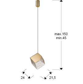 Suspensie moderna Priscila 720137LAMP 1L GOLD - Schuller [4]