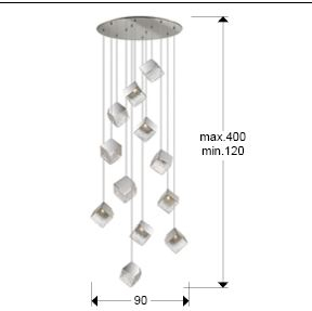 Suspensie moderna - Priscila 721240 LAMP 12L CHROME - Schuller [4]