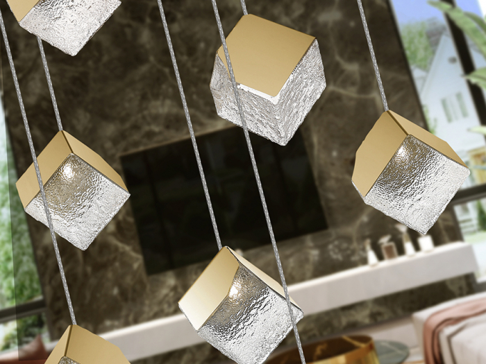 Suspensie moderna Priscila 721257 LAMP 12L GOLD Schuller [3]