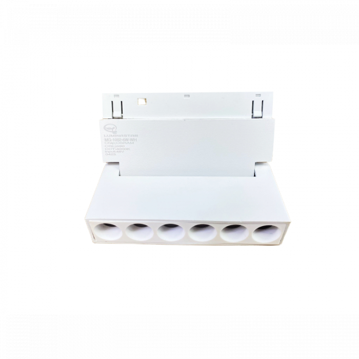 PROIECTOR POINT ORIENTABIL LED 6W 3000K/4000K - 48V PE SINA MAGNETICA  S22/R22 - alb [2]