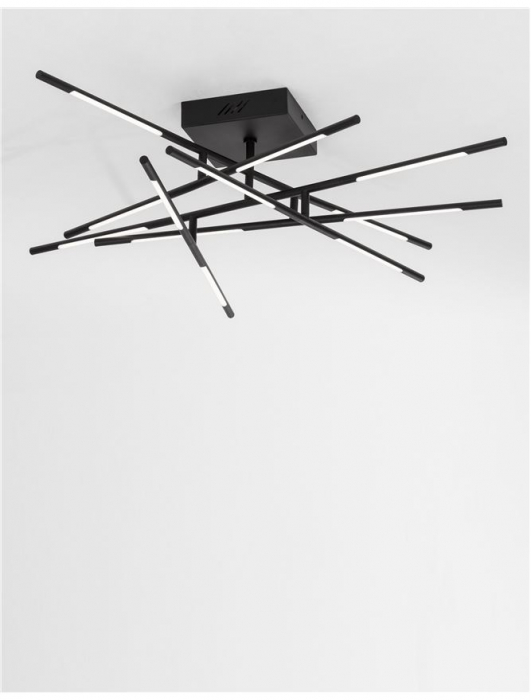 Raccio - black - Nova Luce - 59W  - Plafoniera moderna - 9180714 [4]