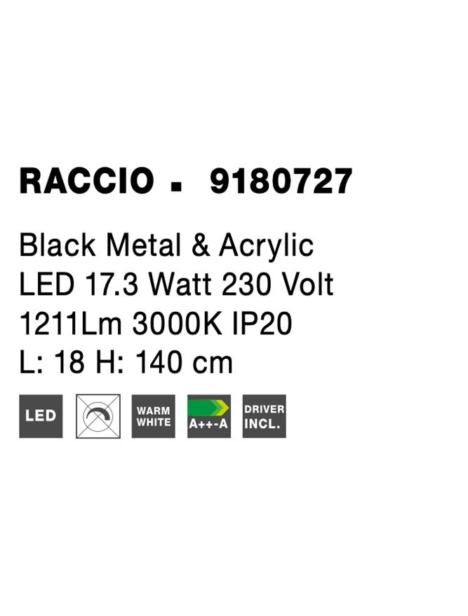 Raccio - black - Nova Luce - 19W - Lampadar modern - 9180727 [8]