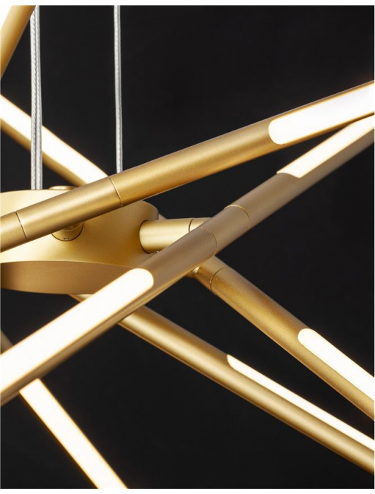 Raccio - gold - Nova Luce - 68W  - Suspensie moderna - 9180782 [10]