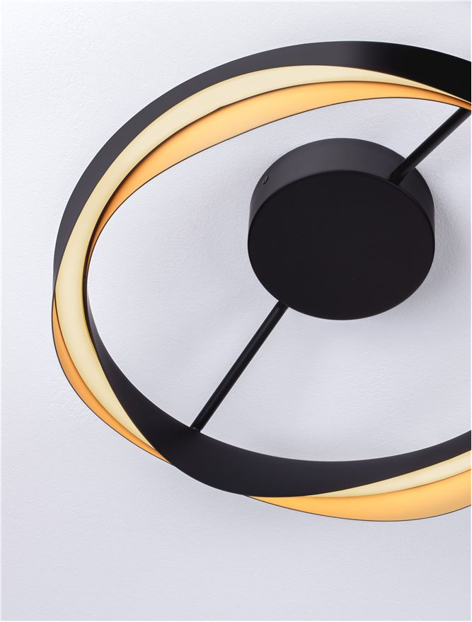 RADON PL45 - Triac Dimmable Matt Black & Gold Aluminium [7]