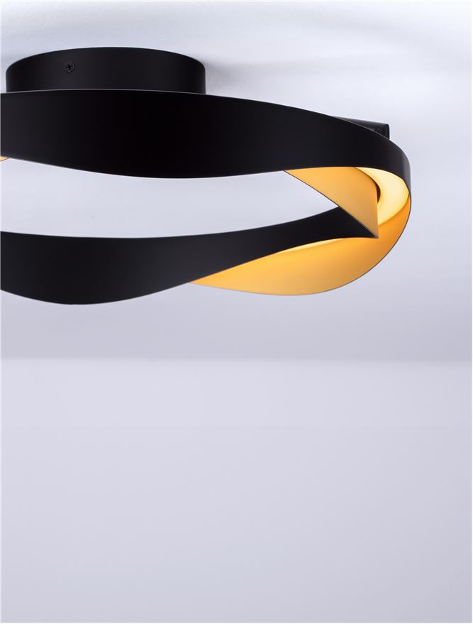 RADON PL45 - Triac Dimmable Matt Black & Gold Aluminium [6]