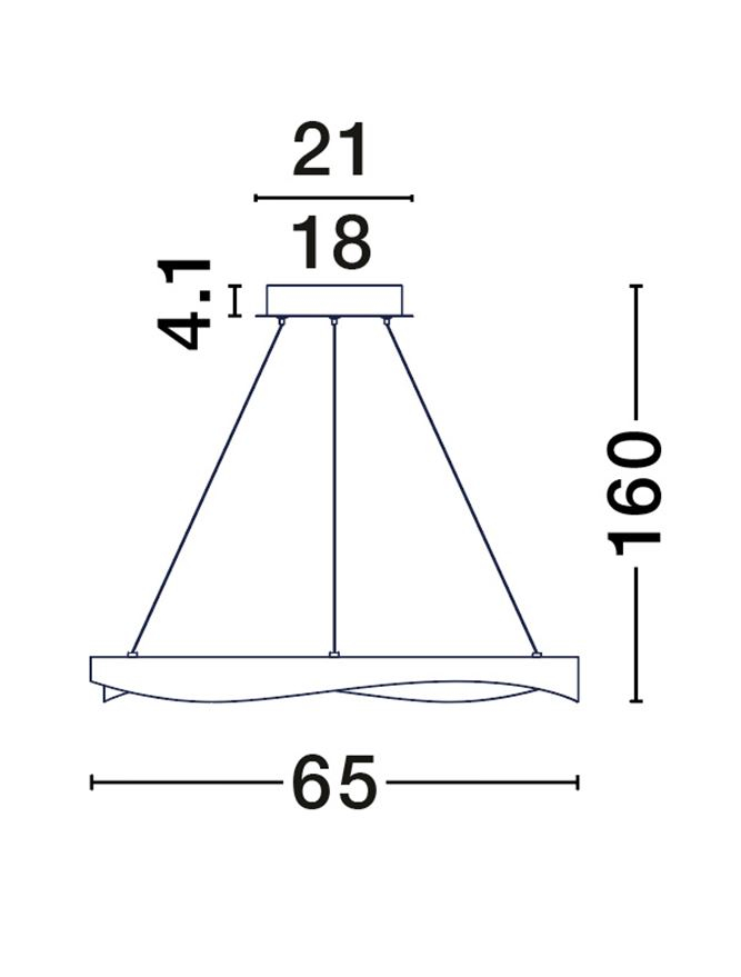 RADON SP65 - Triac Dimmable Matt Black & Gold Aluminium - suspensie [10]