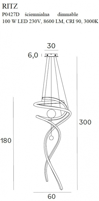 Corp de iluminat modern cu LED RITZ P0427D [2]