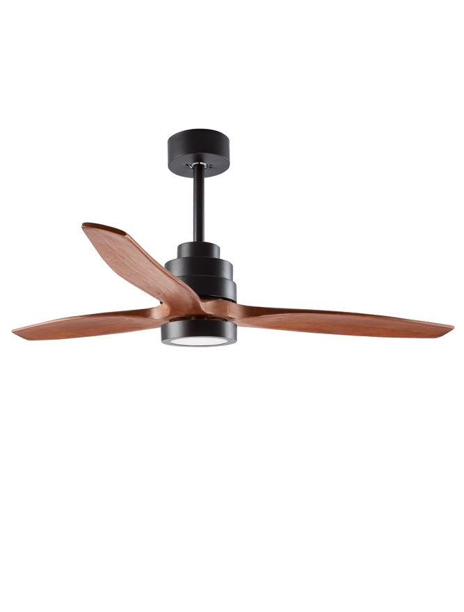 SABAL plafoniera - 5231401 - Body: Steel Matt Black and Glass, Blades: Brown Wood [2]
