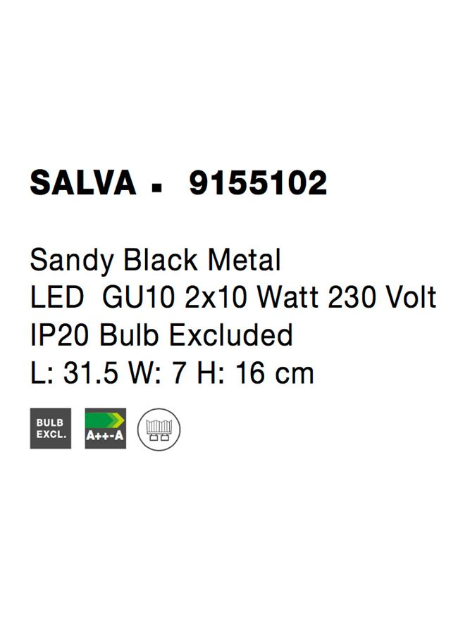 SALVA aplica AP2 - 9155102 - Sandy Black Metal [7]