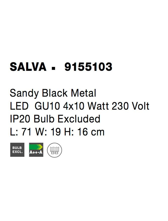 SALVA aplica AP3 - 9155103 - Sandy Black Metal [7]