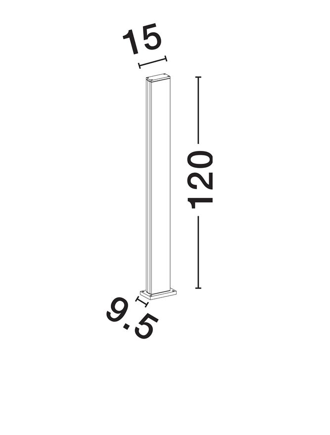 Sasso stalp exterior -120cm corpuri de iluminat pentru exterior [3]