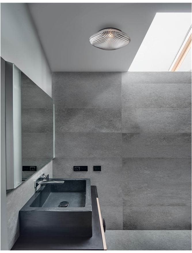 SENS plafoniera - 838124 - Gray Glass Black Metal [2]