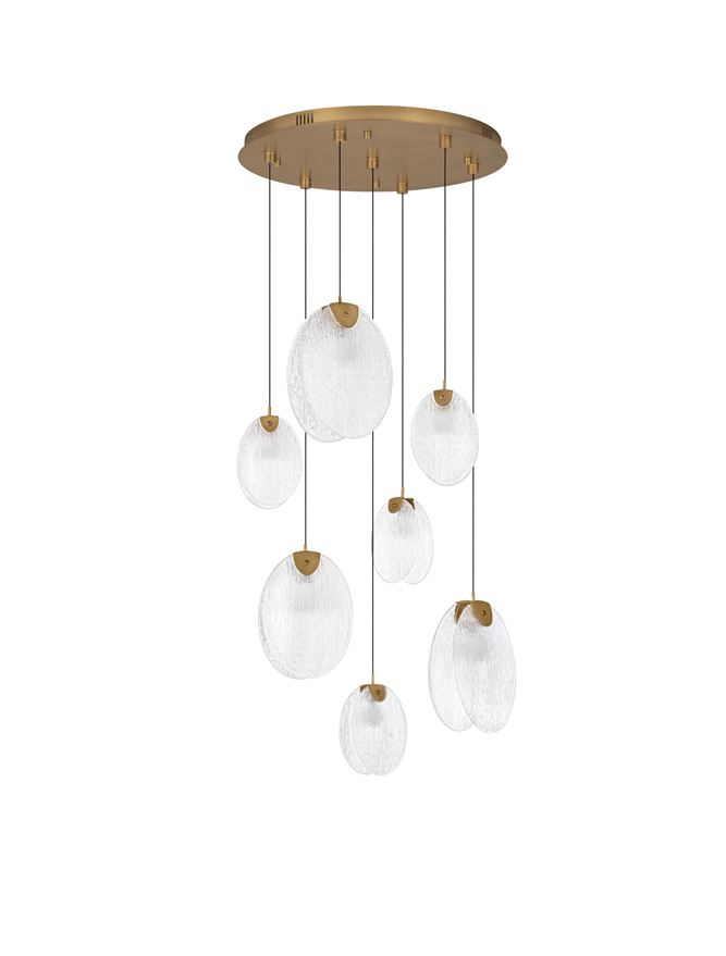 Shelina SP7 - Antique Brass Steel & Glass - Suspensie moderna [2]